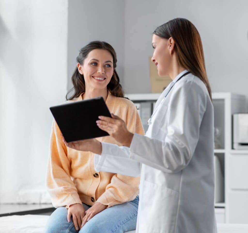 Individual receiving medical guidance in Nashville addiction treatment.