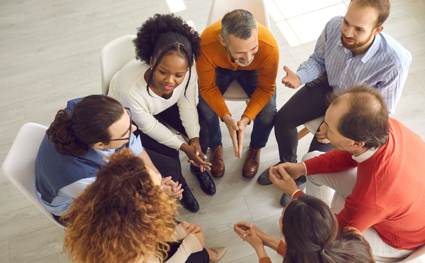 Group counseling session during benzodiazepine addiction treatment in Nashville.