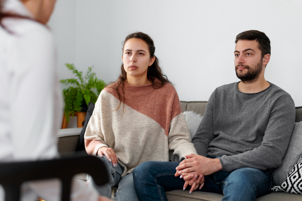 Couple participating in therapy during multiple substance addiction treatment in Nashville, TN.